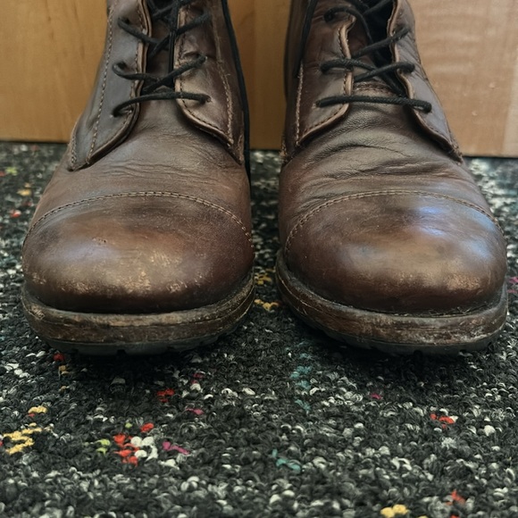 Sutro Lace up heeled boots brown leather size 7 good condition - Picture 7 of 9